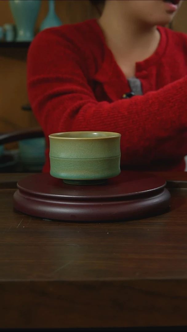 杯子瓷▪*泽汝州原产地原矿仿古老釉q962