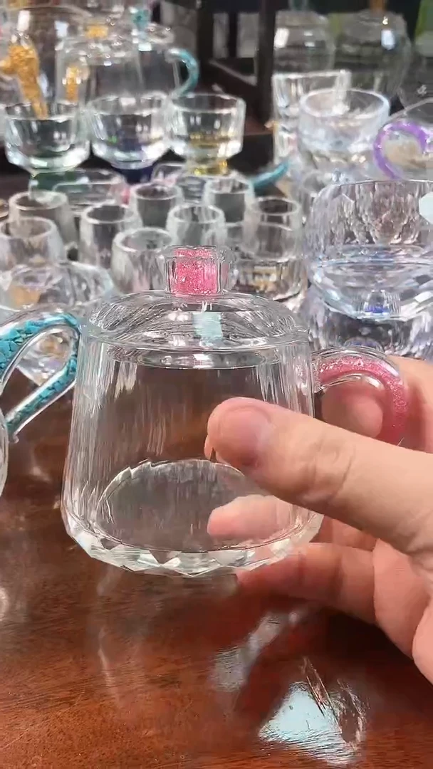 【闪购商品】玺宴新款水晶梯形杯粉钻