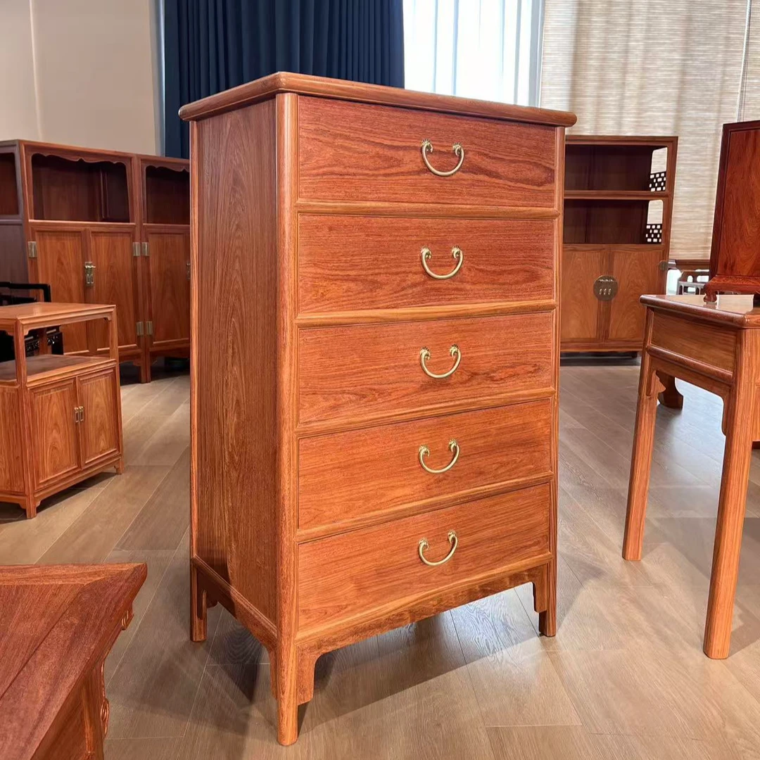 【收藏级】缅花精磨五斗柜储物柜