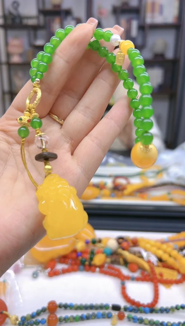 【闪购商品】和田玉（碧玉）手机链未镶嵌T61