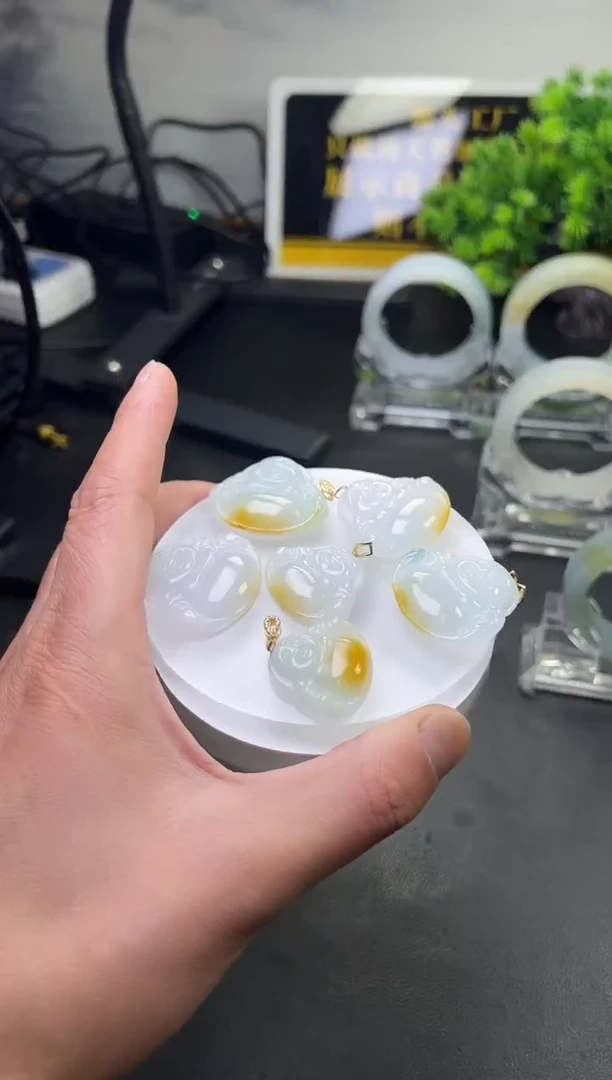 翡翠挂件银S925镶嵌佛公FL01多样性发其一CP