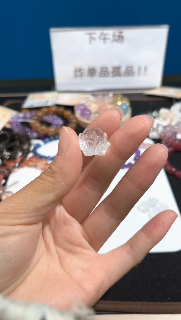 未镶嵌手链水晶40号白水晶莲花单颗配件大号