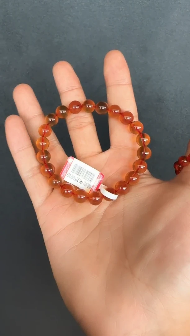 手串琥珀未镶嵌*3缅甸琥珀紫罗兰手串8-9mm