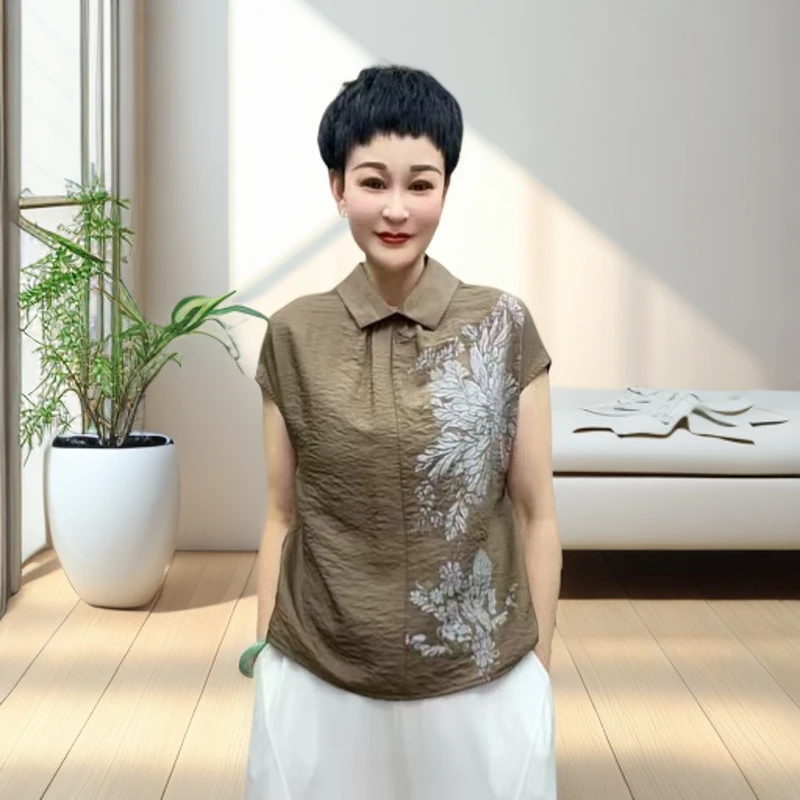 2025新款时尚洋气显瘦衬衫休闲百搭夏季宽松气质网红衬衣