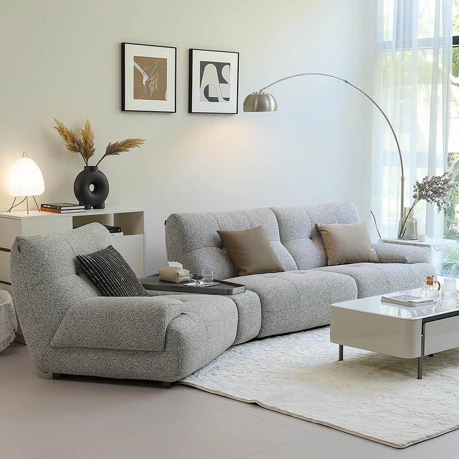 掌上明珠家具现代简约客厅家用棉麻布艺沙发 SF27023饱饱沙发