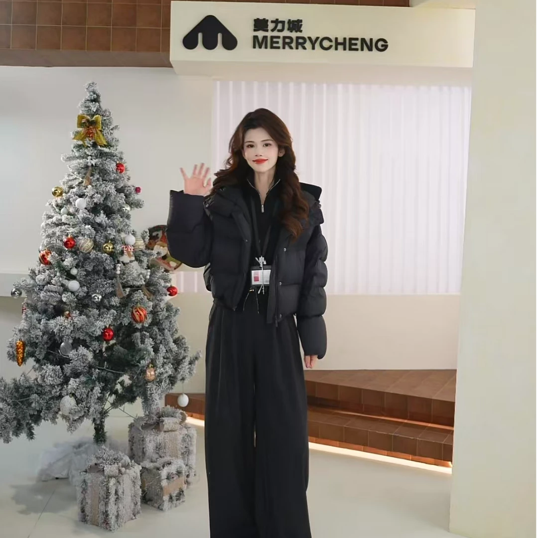 【爆款返场】美力城90白鹅绒女秋冬暖天鹅加长短款小个子羽绒服107