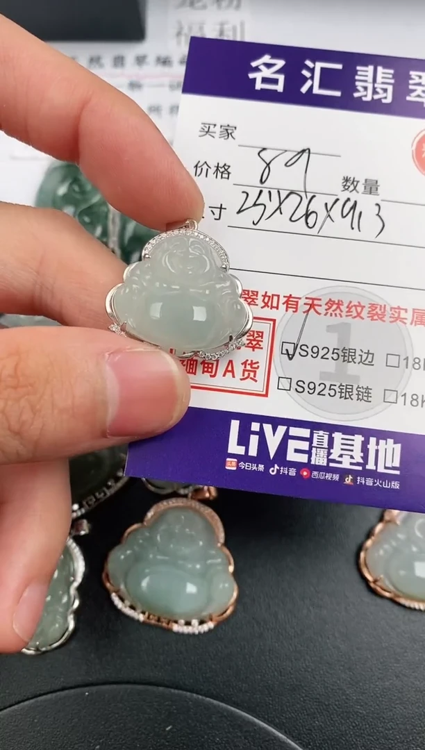 翡翠银S925镶嵌颈饰·