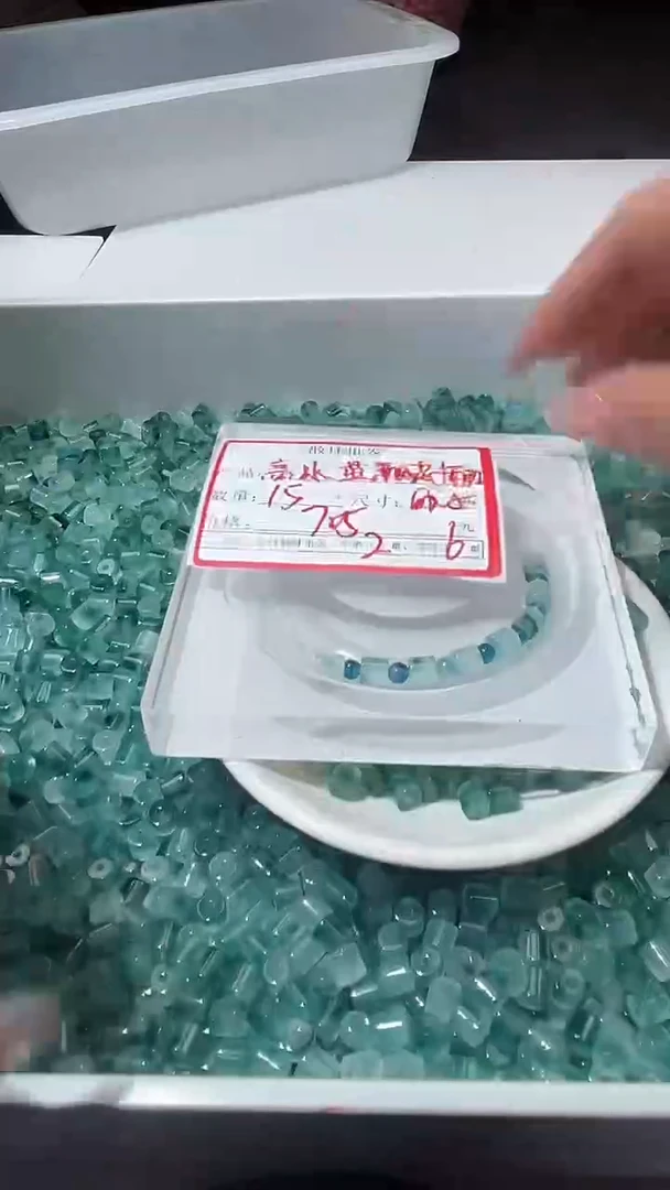未镶嵌颈饰玛瑙/玉髓W2955老蓝水飘花管珠玛瑙6*5MM*15颗