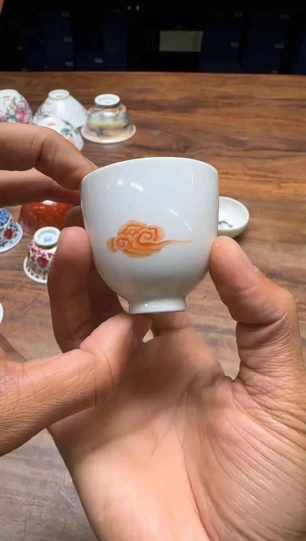 艺林堂 琴高跨鲤直口杯