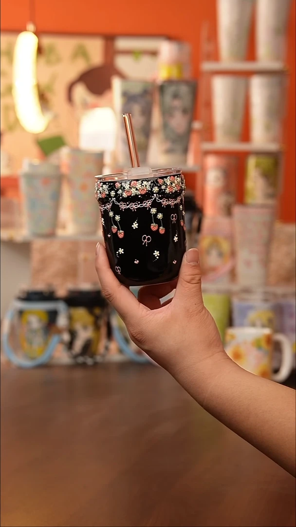 (玉泥）景德镇手工手绘万花文创陶瓷杯