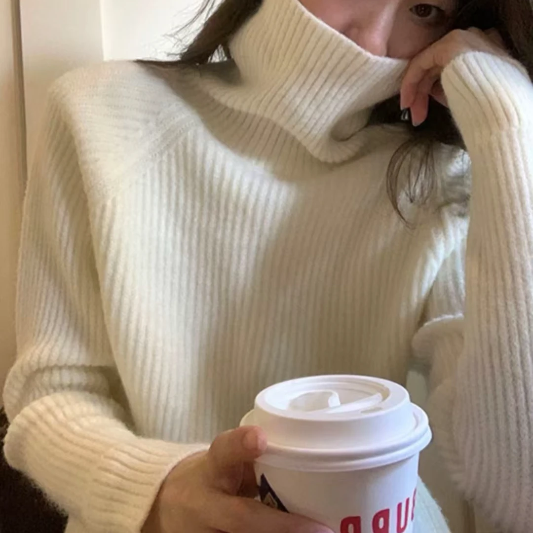 018高领百搭慵懒风毛衣