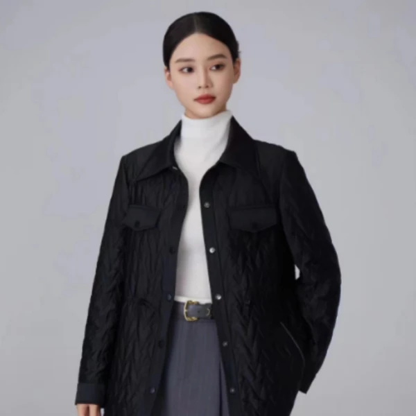 【琪琪】秋上新 女士短棉袄短款时尚休闲保暖秋冬24103立领