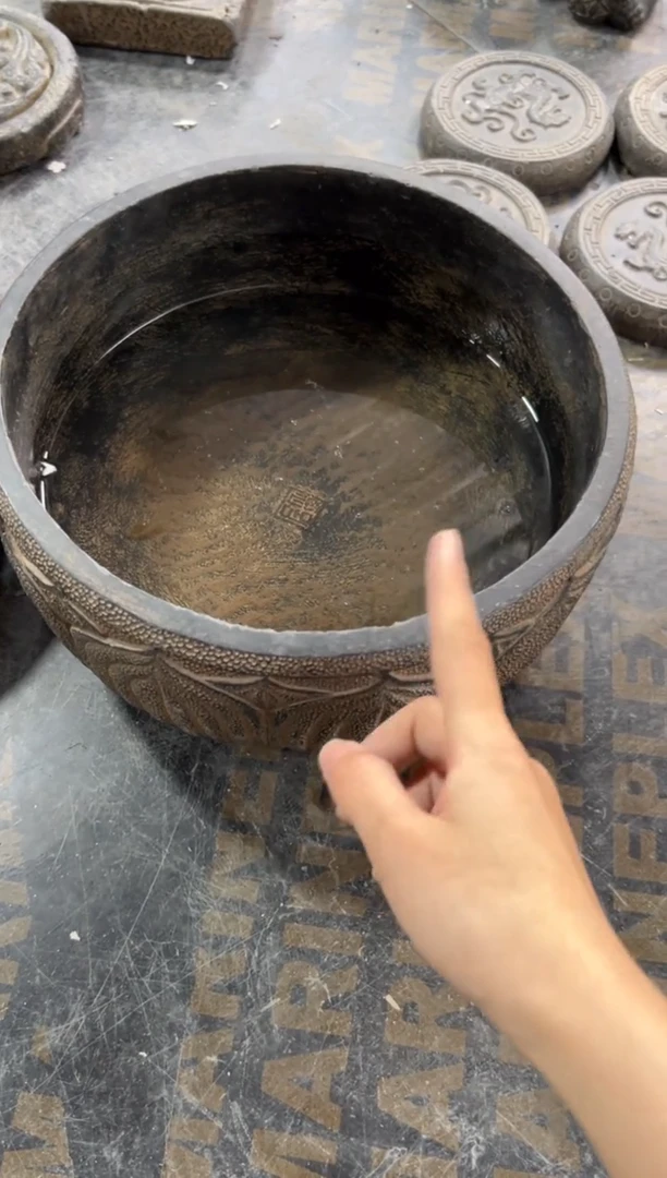 陶土莲韵盆火山泥