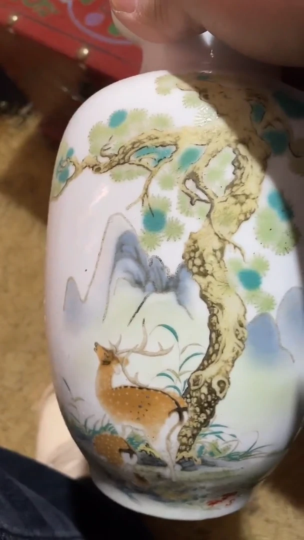 玉米福满专属链接  山水福禄双全瓶  一对