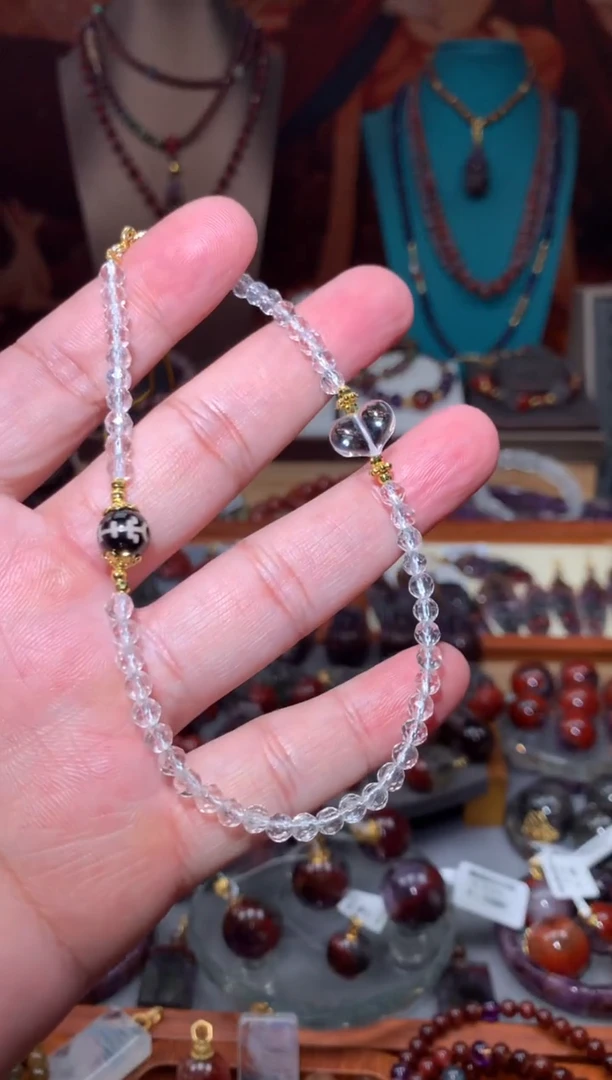 未镶嵌珠宝半成品水晶白水晶手机挂