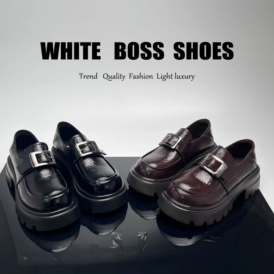 【小方糖】乐福鞋春季新款时尚厚底百搭舒适单鞋休闲女鞋 6686