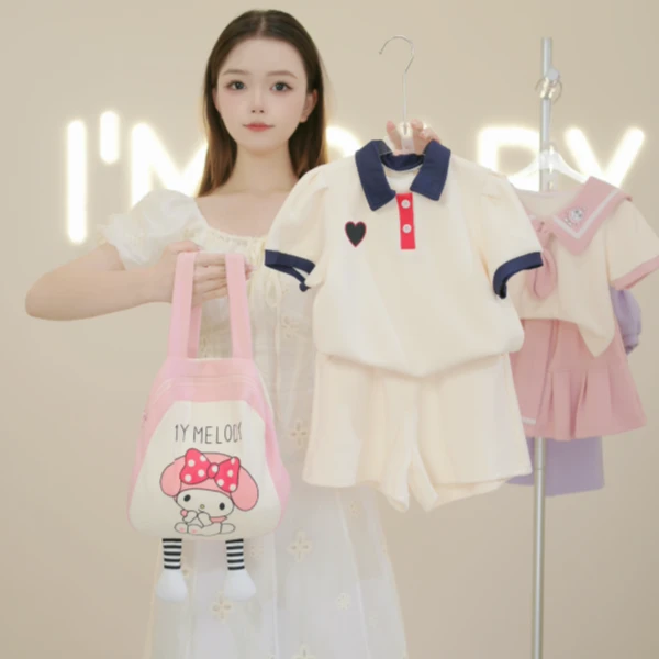 【鲸灵设计1】高品质A类纯棉女童套装夏款短袖女宝裙子儿童夏季