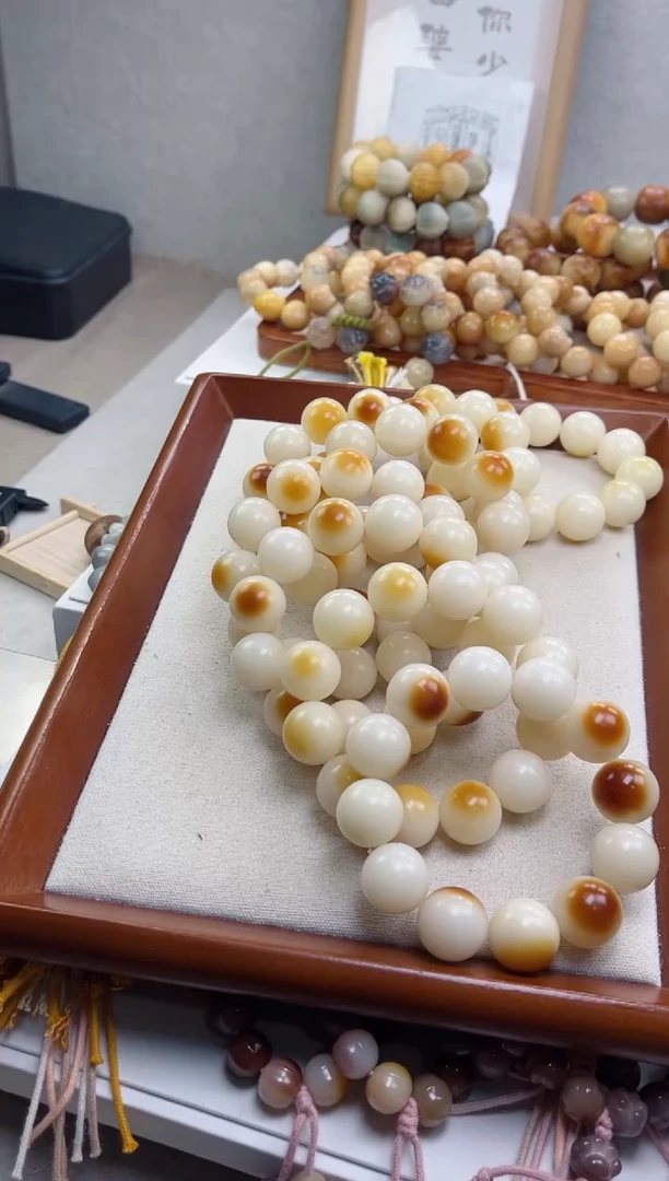 菩提根/象牙果手串黄金瞳干磨圆珠20瑕疵不补