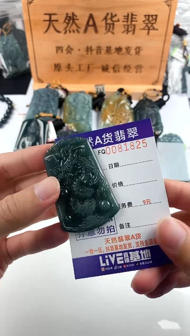 颈饰未镶嵌翡翠多样性随机一件发货 龙牌30