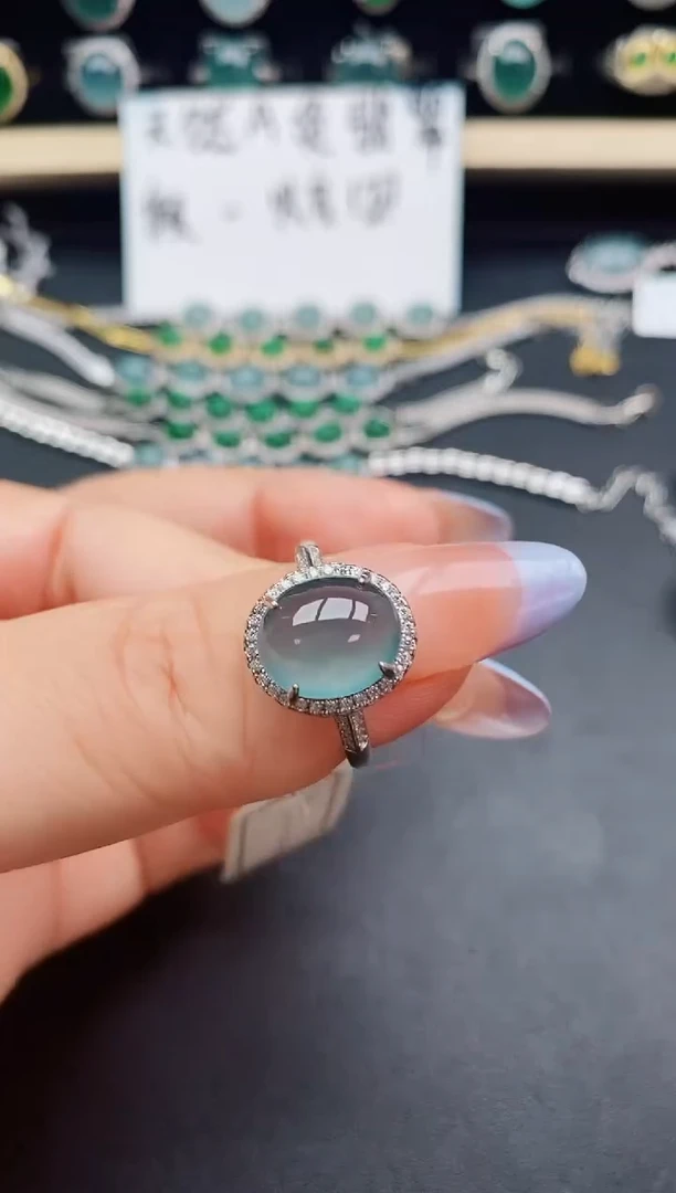 翡翠戒指银S925镶嵌321321