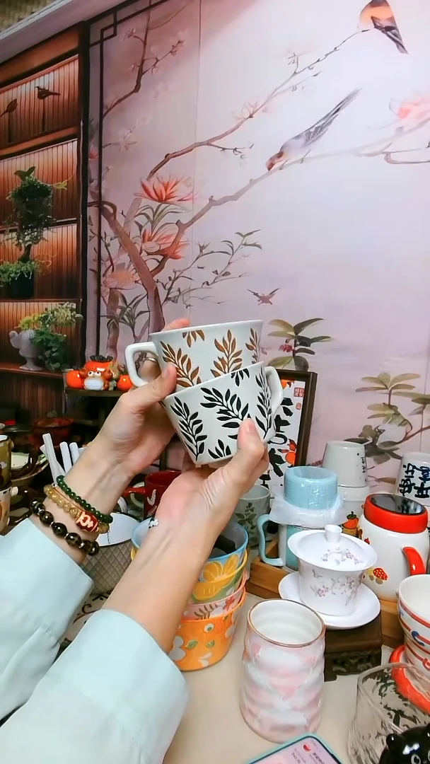 景德镇陶瓷情侣杯2只