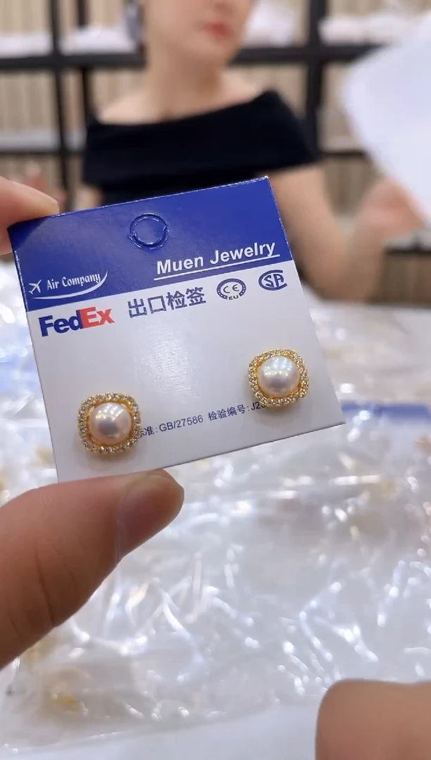 淡水珍珠银S925镶嵌颈饰ED1123