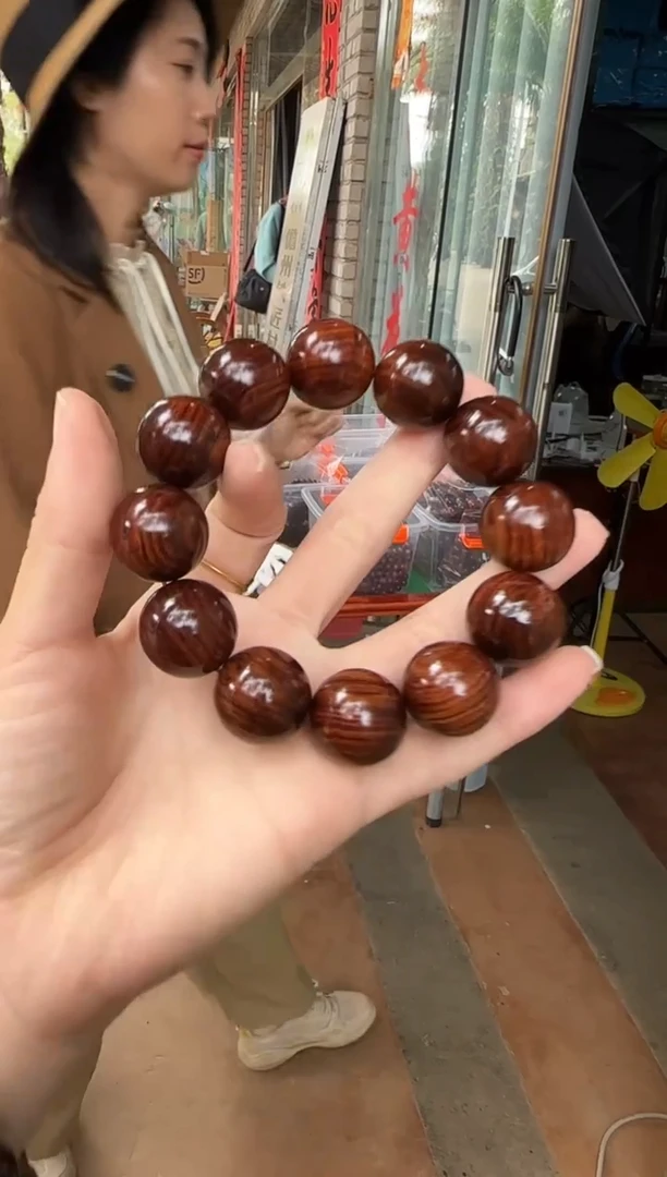 手串/手链黄花梨/降香黄檀海南黄花梨2.0紫油梨黑线顺纹土埋老料