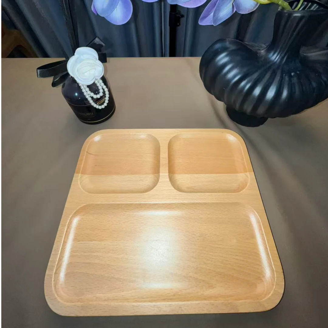 磨砂日式长方形茶盘金色纯色客厅果盘