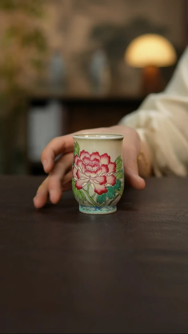 杯景德镇陶瓷杯碗柴烧多人