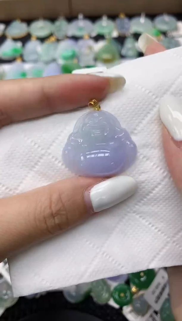 颈饰18K金镶嵌翡翠11111111111