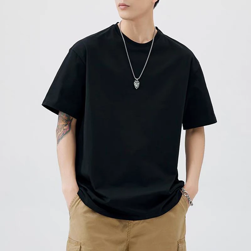 七号  777圆领纯棉百搭夏季潮流宽松圆领韩版