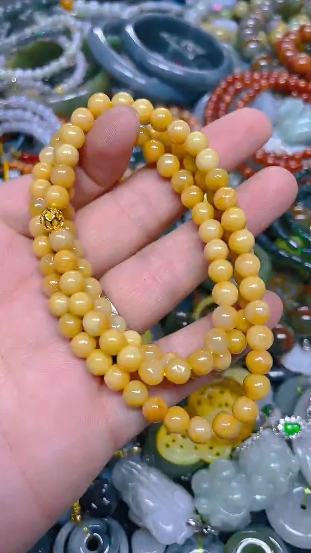 颈饰未镶嵌翡翠5mm/ B /翡翠A货，一件也是批发价