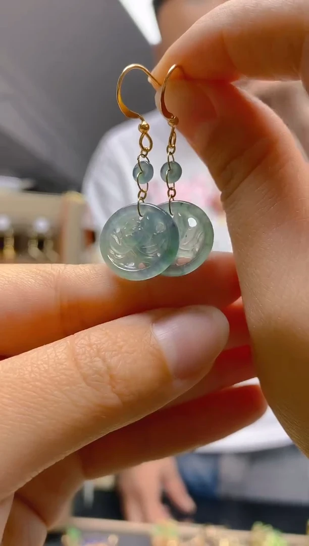 【闪购商品】翡翠耳饰合金0322翡翠耳钩