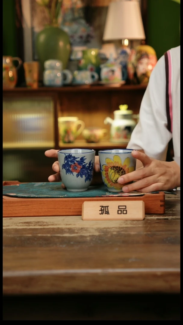 瓷片景德镇纯手工釉下彩精品茶具