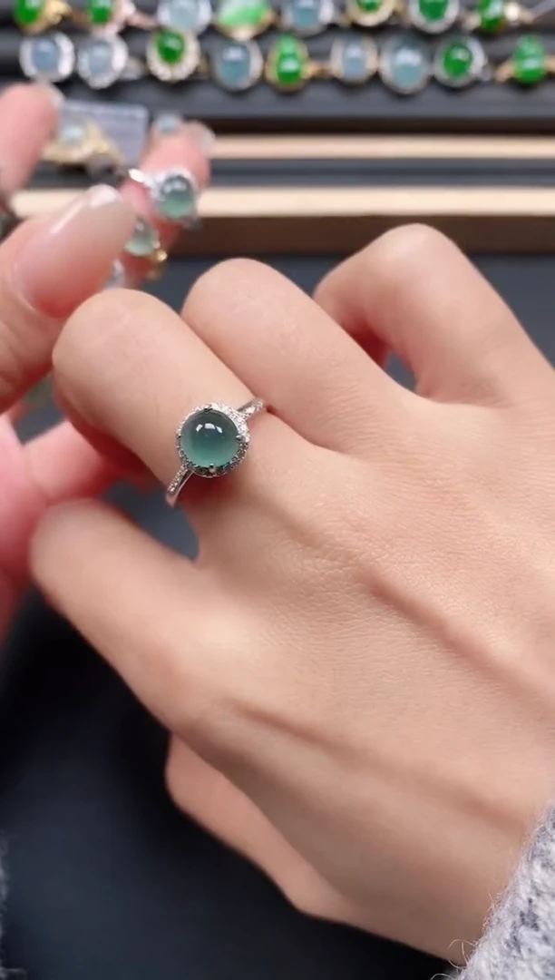 银S925镶嵌戒指翡翠11111