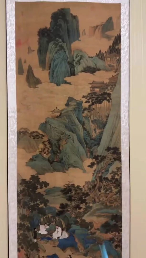 竖款一副丝绢桃源仙境库存不多清仓处理