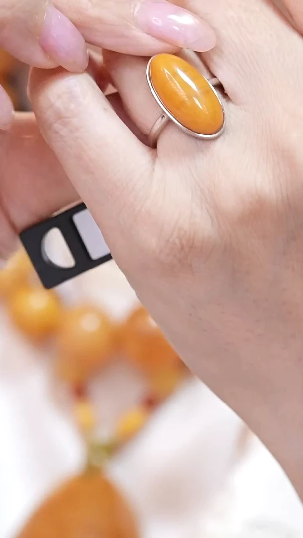 蜜蜡颈饰银S925镶嵌8139天然蜜蜡珠宝奇石云端妖孽全部保真