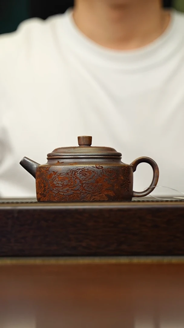 茶壶紫砂宜兴原矿 半手工 紫砂壶容量220CC
