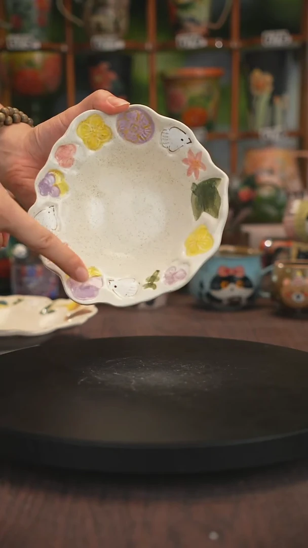 饭碗手绘釉下彩