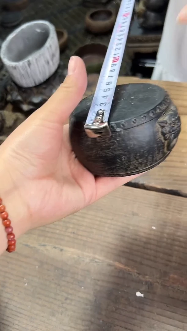 陶土【火山泥】兽头小鼓