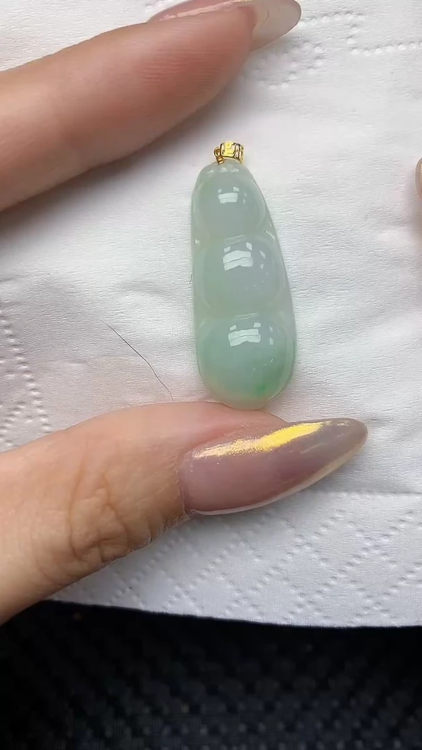 【闪购商品】翡翠颈饰18K金镶嵌天然翡翠a货