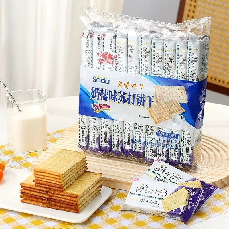 半球奶盐味苏打发酵饼干408g保质期至25年10月16日