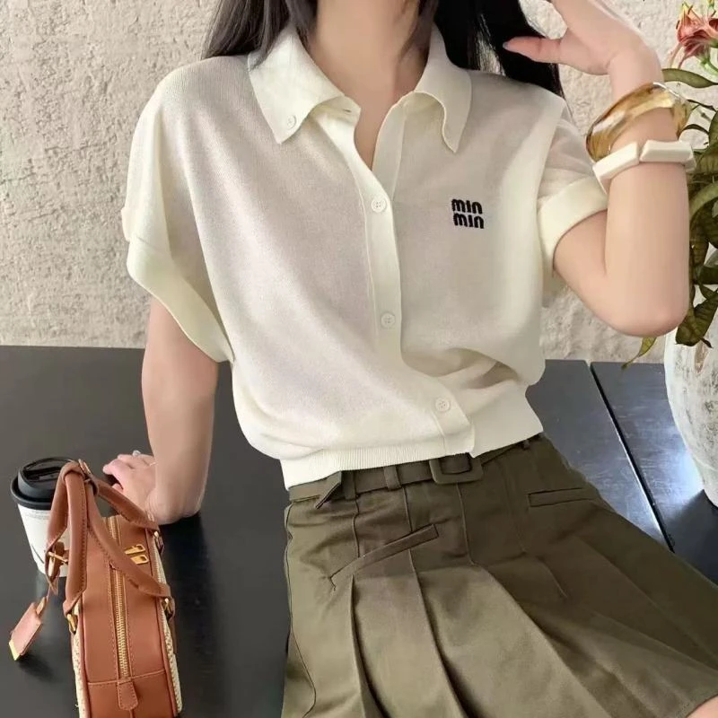 嘉姐家~翻领丝巾系带背心无袖针织女夏设计感薄款百搭ZJ005/158