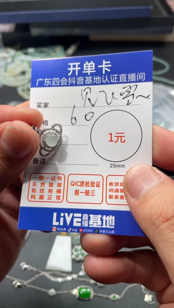 翡翠银S925镶嵌颈饰挂件