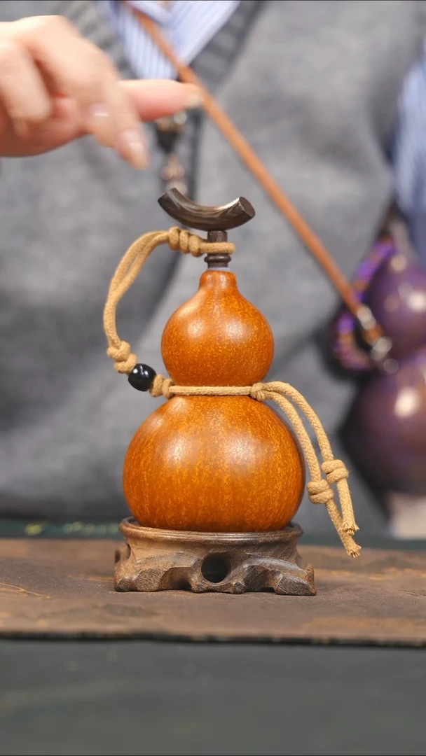 【闪购商品】WX124大漆酒葫芦不包手串及旋转底座