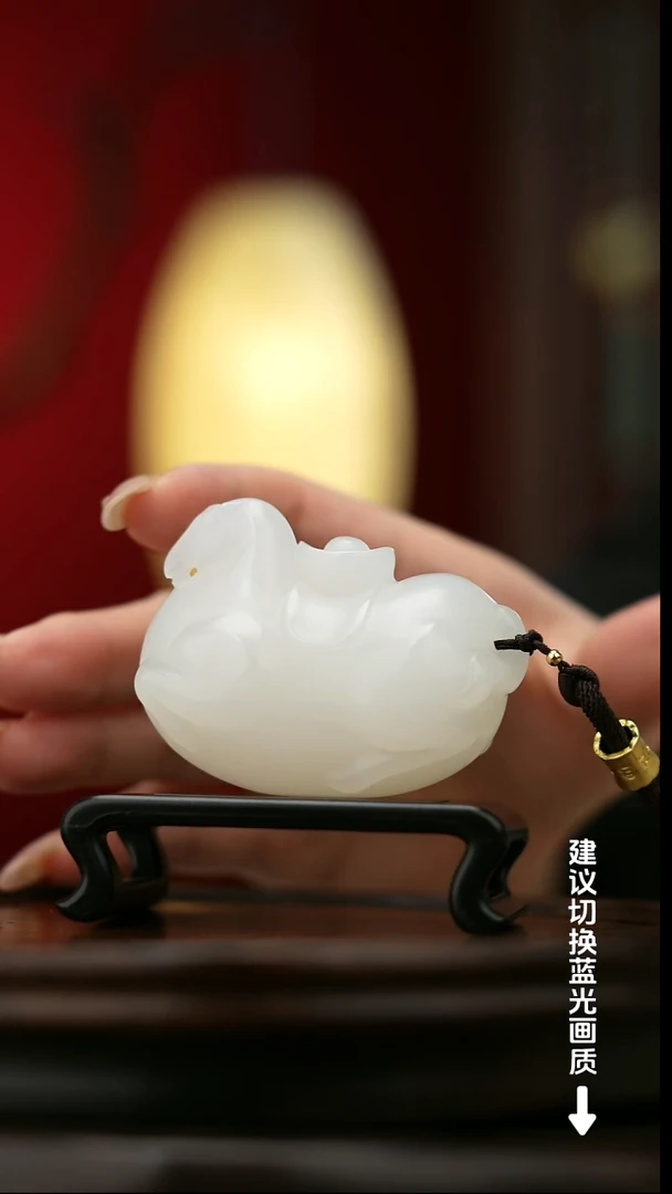 玉【马上有钱】天然玉石手把件