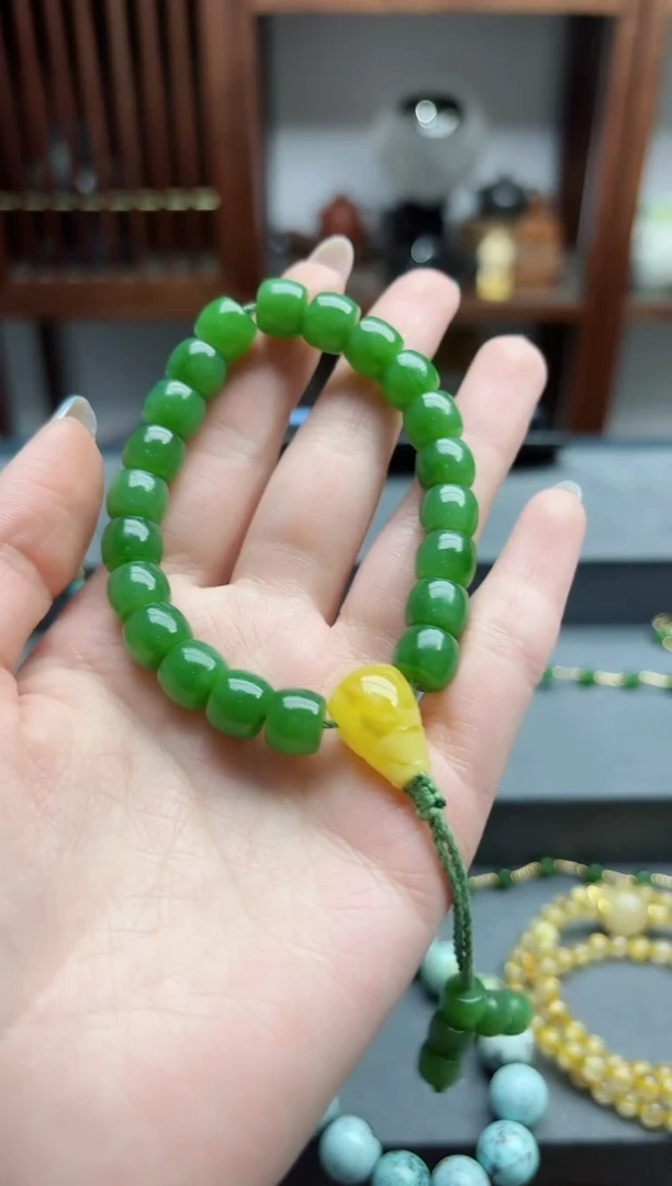 【闪购商品】和田玉手串未镶嵌碧玉手串*XEZB