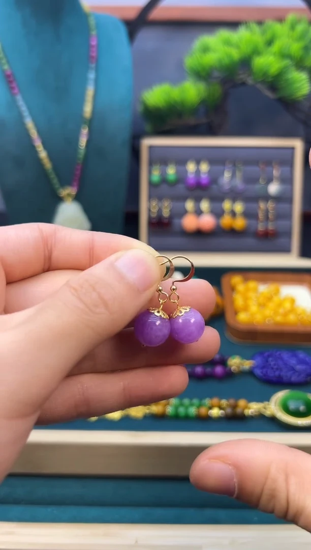 【闪购商品】翡翠耳饰14K金镶嵌EEEEEEEEEEEEE