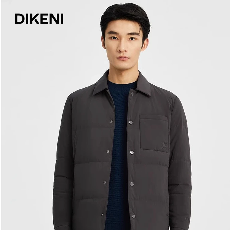 迪柯尼小羽绒新品驼色保暖男士外套羽绒服鹅绒11540G177