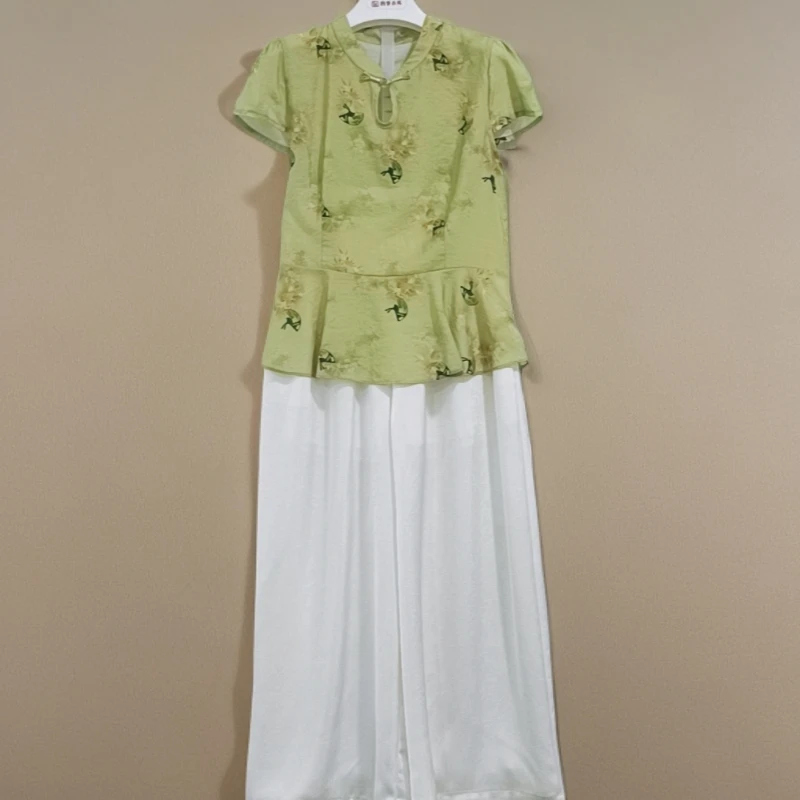 休闲风新中式时尚两件套2025年夏季新款显瘦减龄日系国风夏季气质